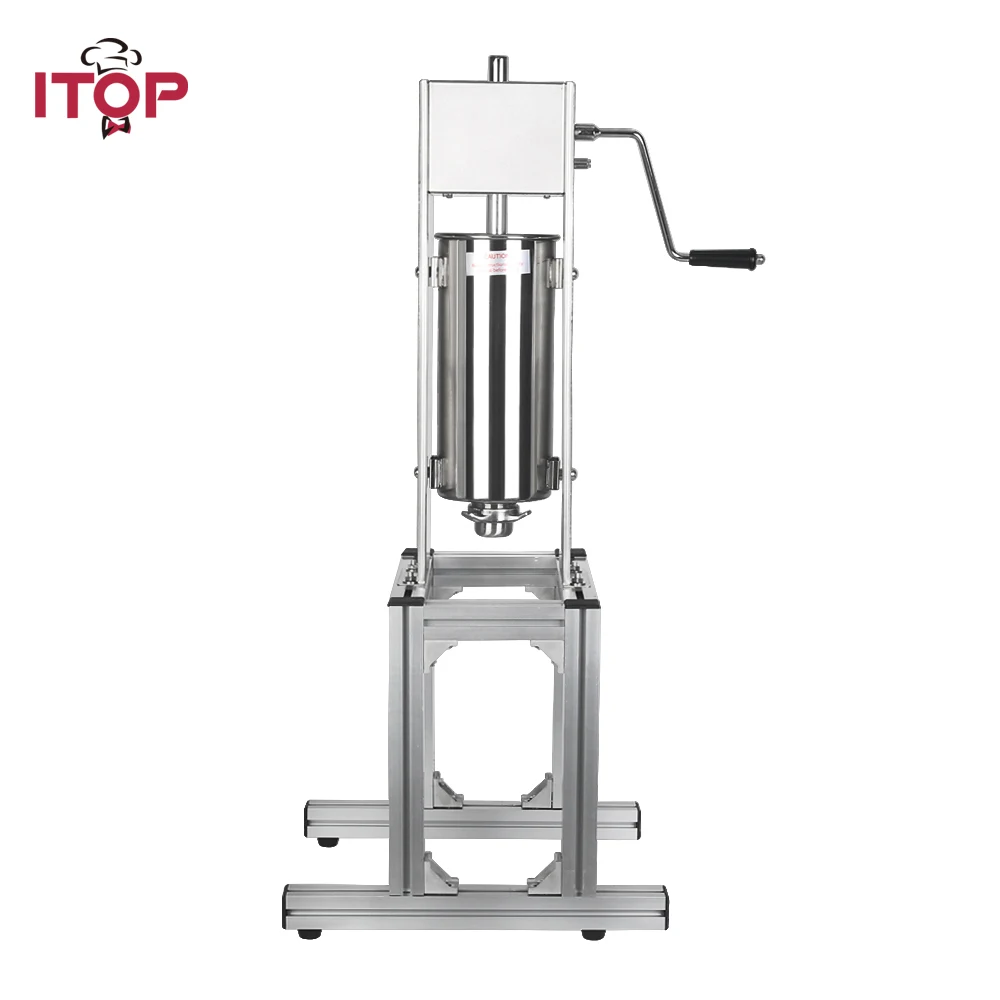 ITOP Commercial 5L Manual Spanish Churros Maker With 3 Nozzles Heavy Duty Churros Machine Filler With 6L Electric Deep Fryer