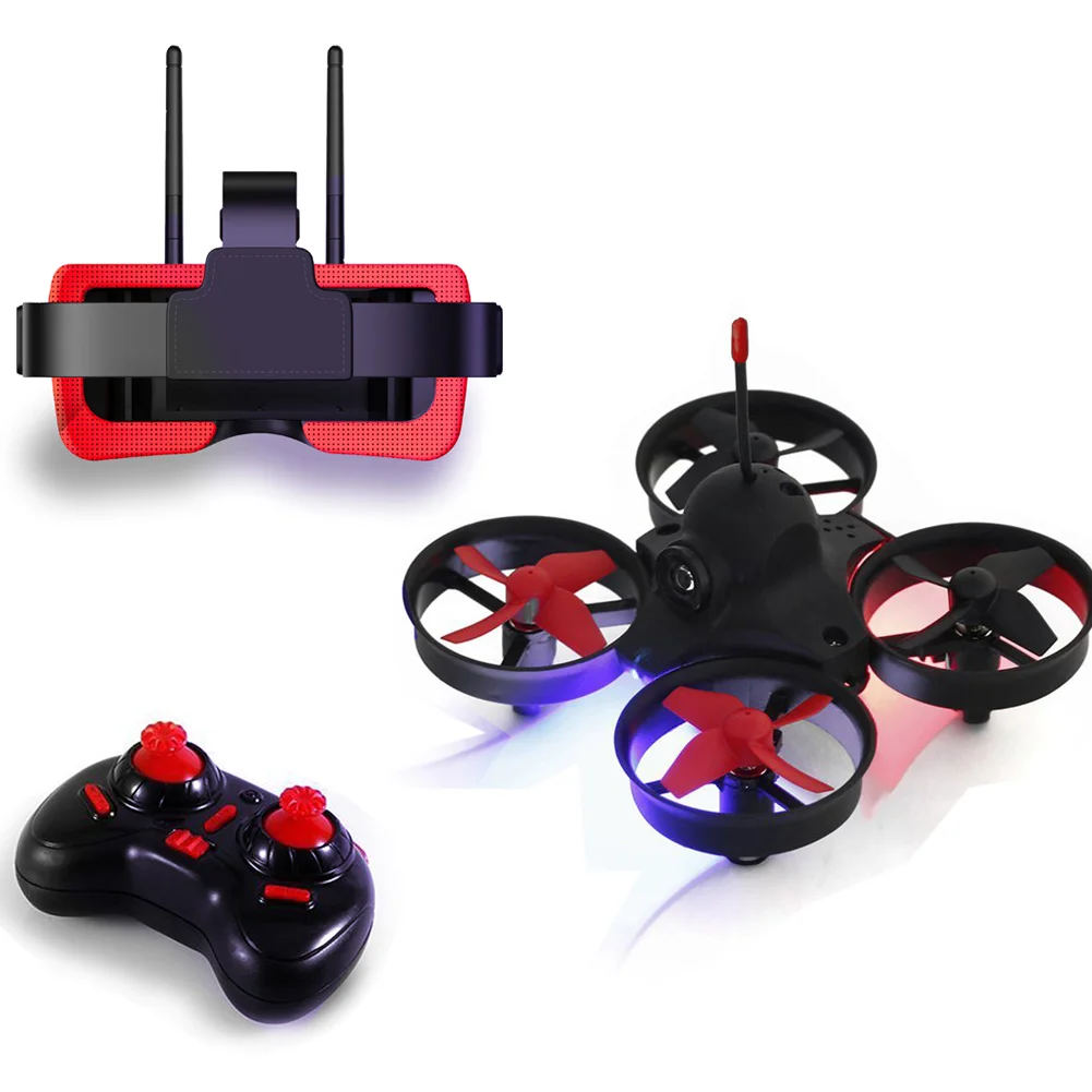 Rtf micro fpv rc corrida quadcopter brinquedos com 5.8g s2 1000tvl 40ch câmera 3 Polegada vr009 fpv óculos vr helicóptero fone de ouvido zangão