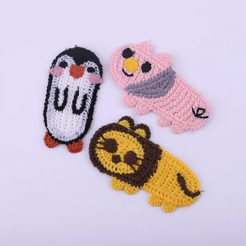 10pcs Creative Embroidery Animal Applique DIY Clothing School bag  Patches Decoration Ccartoon Cloth Animal Embroidery Badges