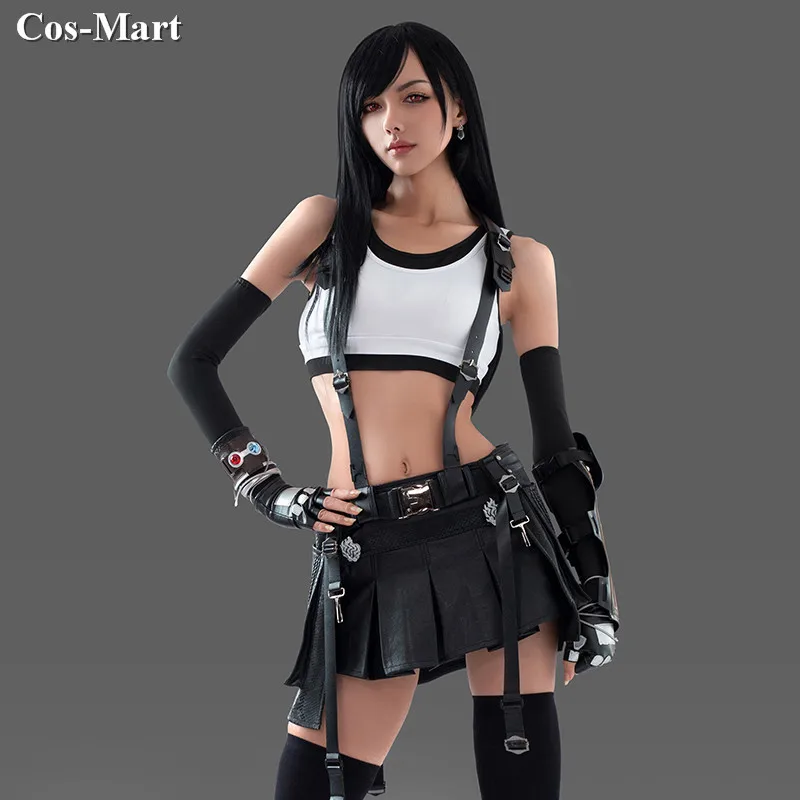 

Cos-Mart Game Final Fantasy 7 Remake Tifa Lockhart Cosplay Costume Fashion Battle Uniforms Activity Party Role Play Clothing