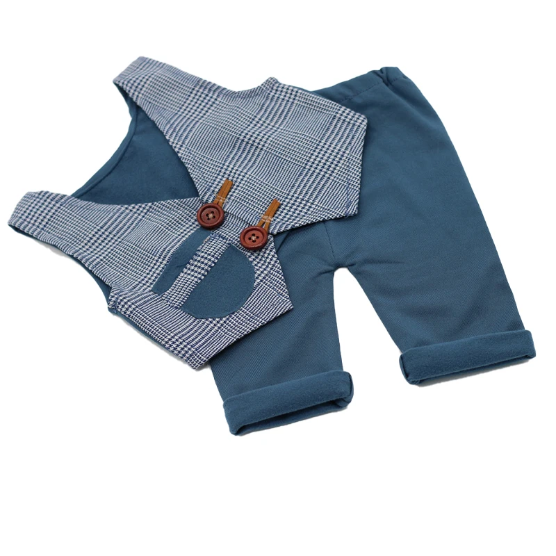 Newborn Photography Costume Props Baby Boy Vest + Pants Baby Clothes for Photo Shoot Picture Accessories Bebe Gentleman Outfit