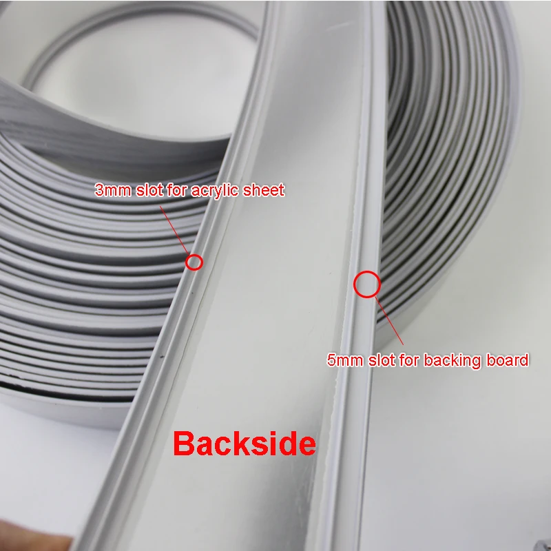 Aluminum Plastic Chnennel Letter Strip Trim Cap Advertising 3D Luminous Lightbox Making Material 1 ROLL