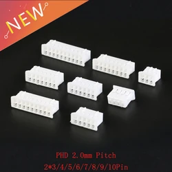 50Pcs/lot PHD 2.0mm double 2.0mm plug connector terminal Plastic shell 2x3P 4P 5P 6P 7P 8P 10P  Crimps Terminals