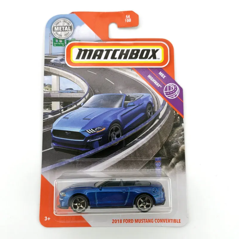 

2020 Matchbox Car 1:64 Sports car 2018 FORD MUSTANG CONVERTIBLE Metal Material Body Race Car Collection Alloy Car Gift