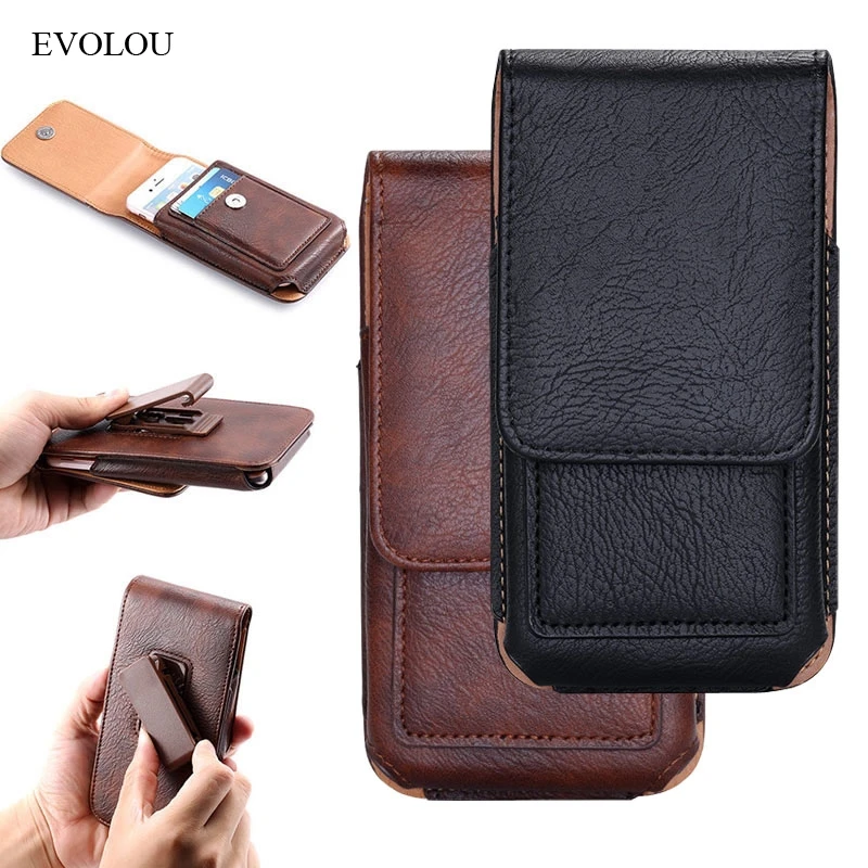 Vertical Pouch for Xiaomi Mi 11 Pro Case Card Slot Leather Waist Bag for Xiaomi POCO M3 X3 NFC Mi 10T Lite 9 SE Belt Clip Cover