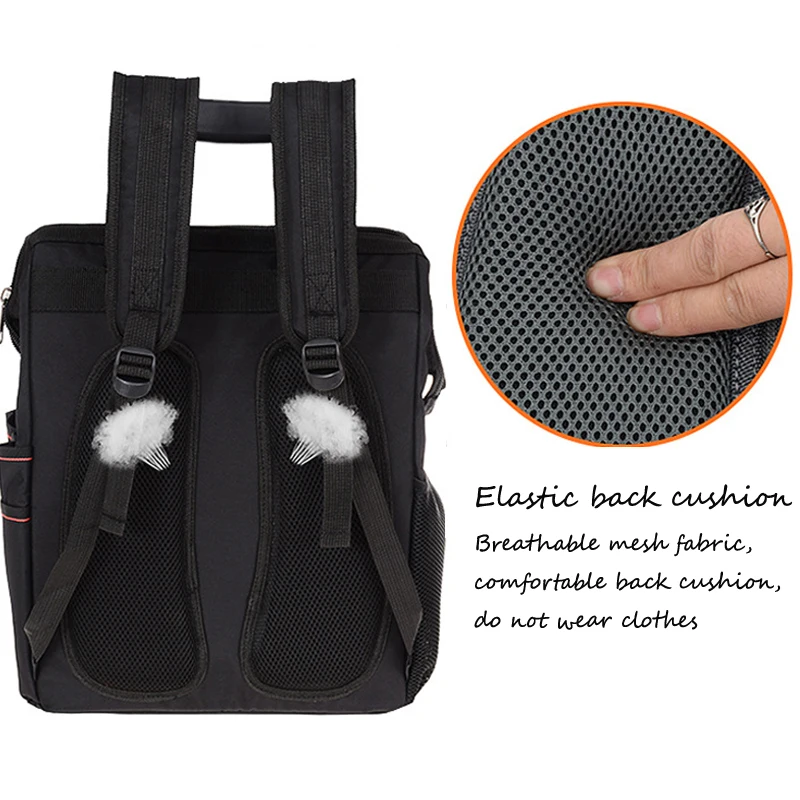 Double Shoulder Tool Bag Thick Wear-Resistant Multi-Function Elevator Repair Electrician Special Large-Capacity Tool Backpack