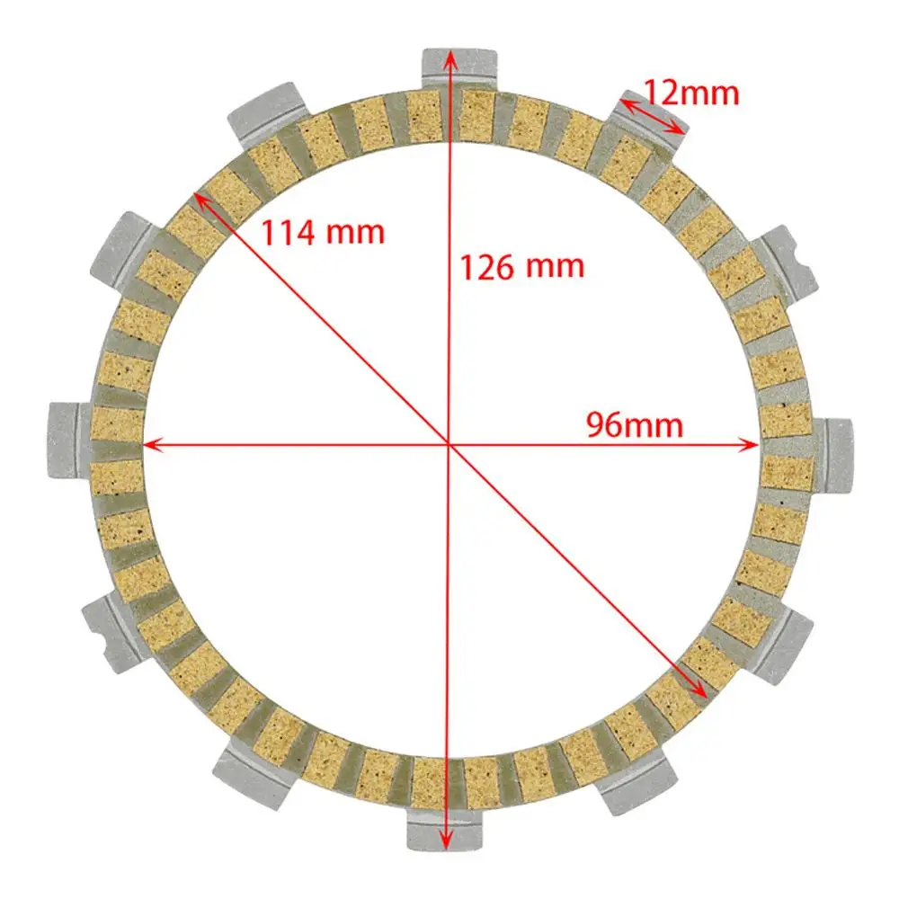 Motorcycle Clutch Friction Plates Kit For SUZUKI GT185 TS185ER DR200 GT200 K N GSF250 GSXR250 LT-F250 LT-F160 TS250X GP125 RG125