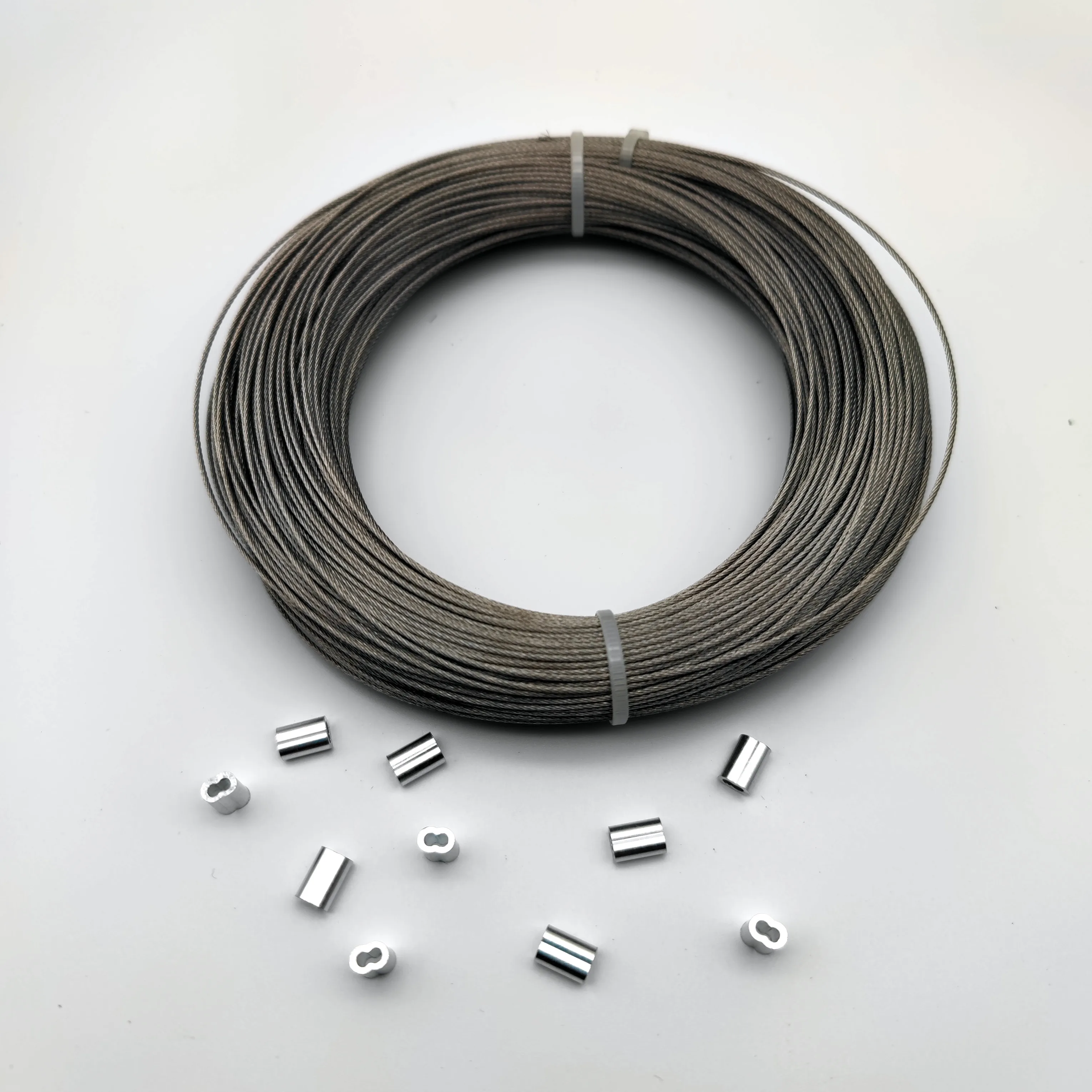 50M/100M 1mm Diameter 7X7 Construction 304 Stainless steel Wire rope Alambre Softer Fishing Lifting Cable