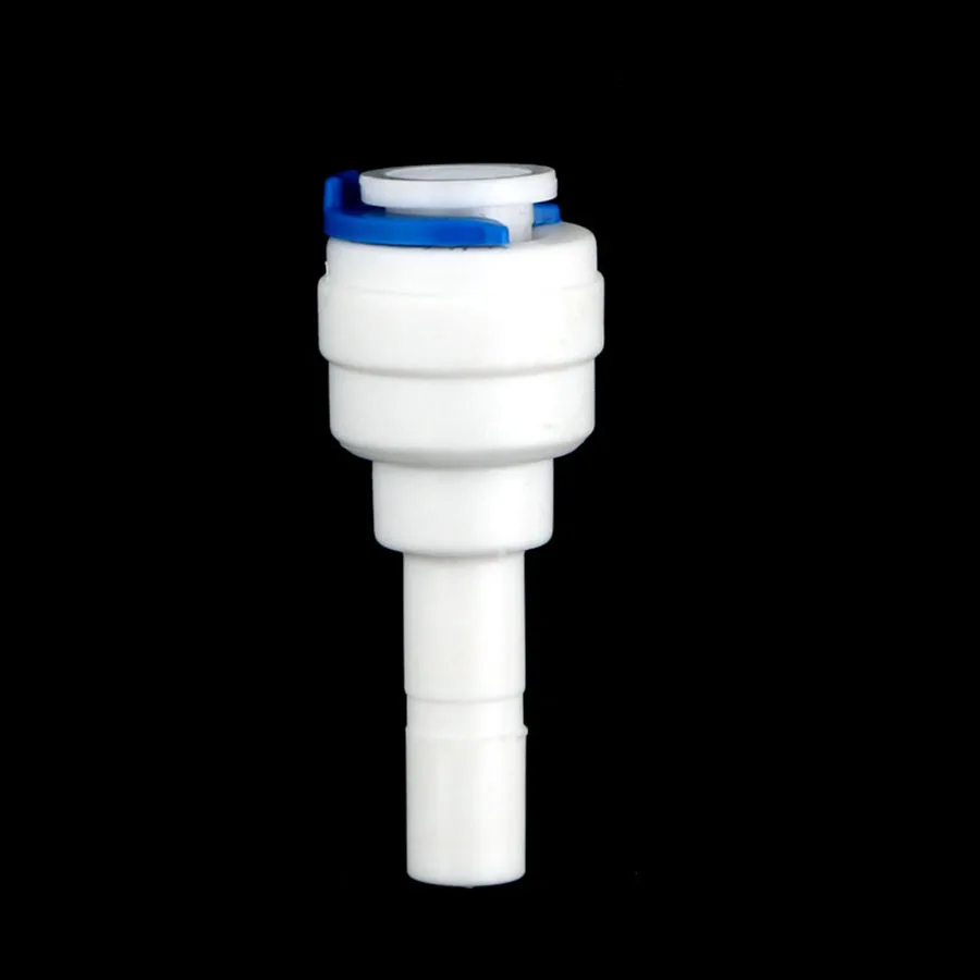 Reverse Osmosis 1/4 3/8 Hose Connection Quick Coupling To 1/4 3/8 Stem L Straight Tee RO Water Aquarium Plastic Pipe Fitting