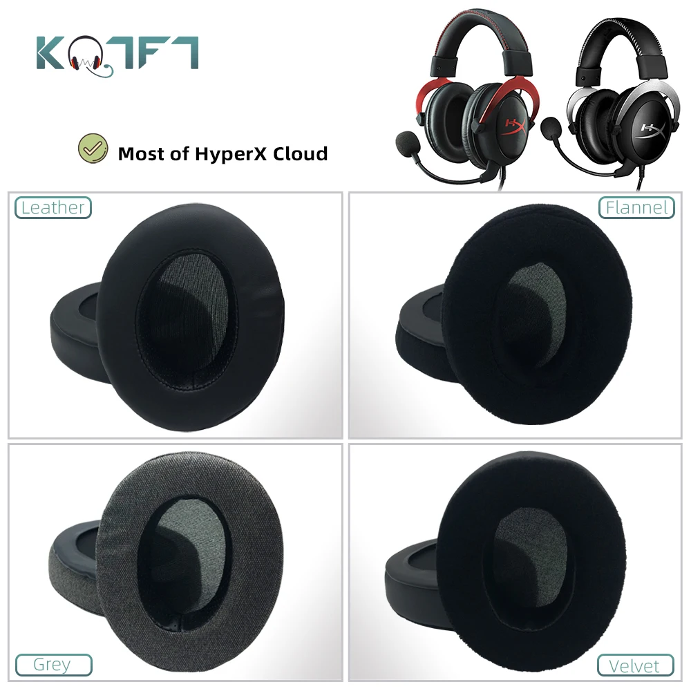 

Сменные амбушюры KQTFT для HyperX Cloud I/ II, X, Pro, Gaming, Silver, Core, Alpha S/ Gold