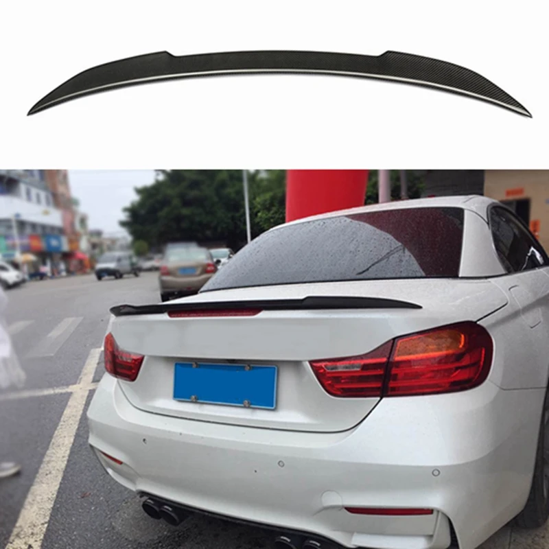 

CS Style Carbon Fiber Rear Roof Spoiler Trunk Lip Wing For BMW F33 Convertible 4 Series 420i 428i 435i F83 M4 2014 2015 2016 UP