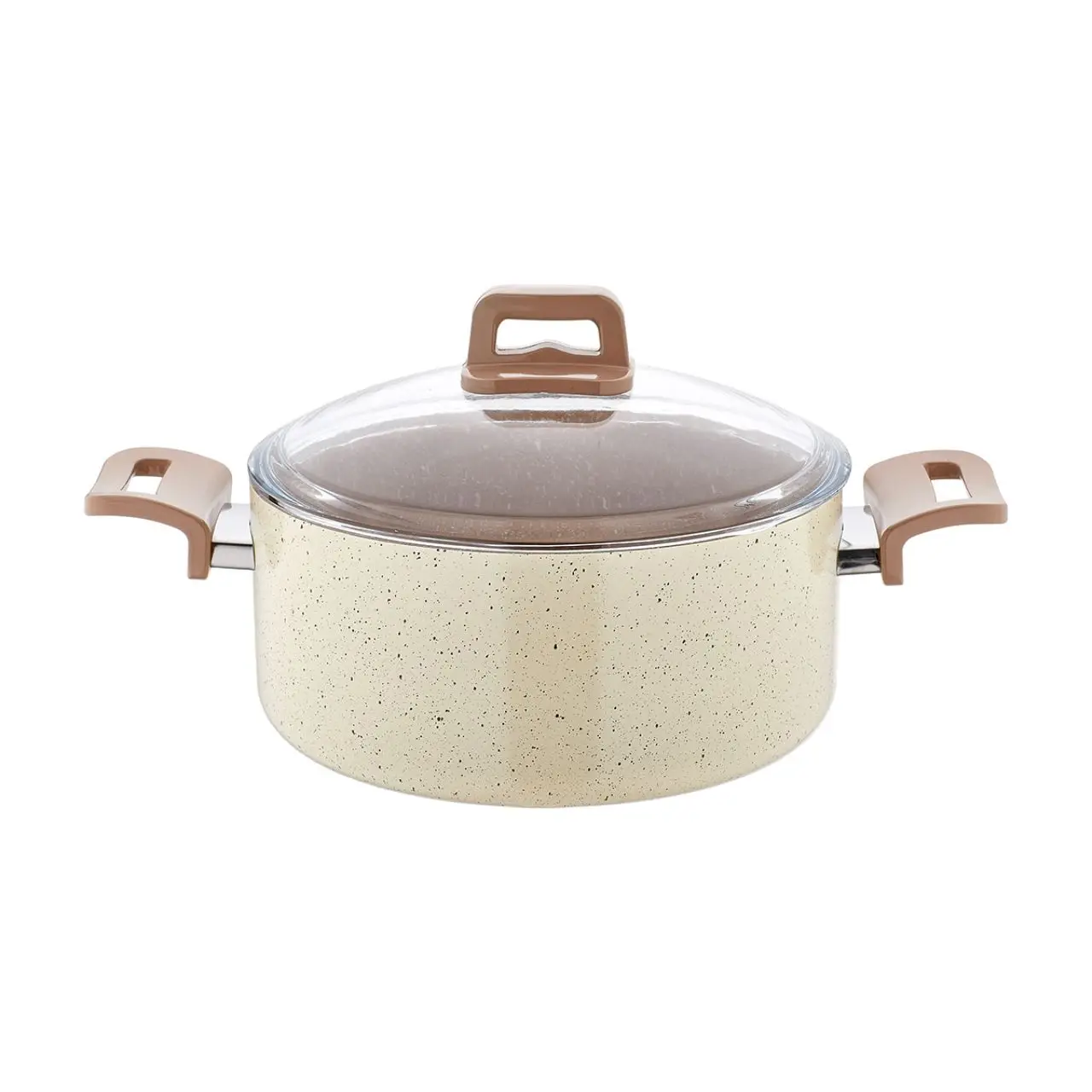 Cream Color 24 CM Granite Deep Cookware