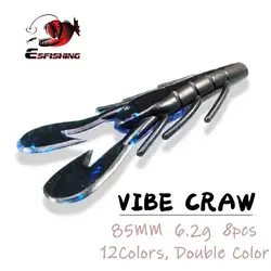 ESFISHING-Cebo blando Vibe Craw, 85mm, 6g, tentáculos, olor a sales, Señuelos de Pesca artificiales señuelos de pesca