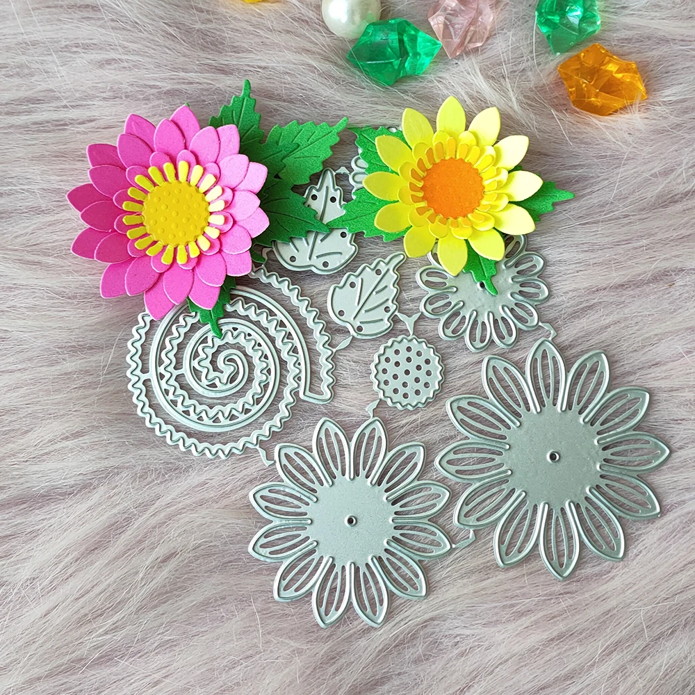 New flowers metal cutting die mould scrapbook decoration embossed photo album decoration card making DIY handicrafts