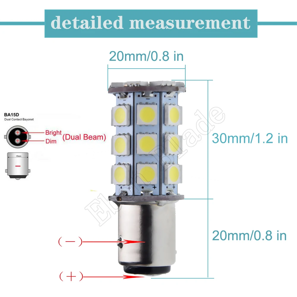 1x1157 BA15D BAY15D 27SMD 5050 LED żarówka 1142 pojazd silnikowy rewers Backup światło hamowania Turn Parking lampka sygnalizacyjna 6V 12V 24V biały 6K