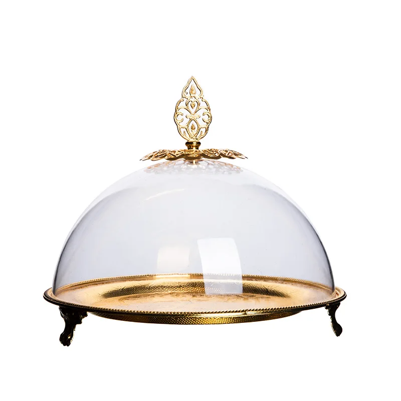 

European-style Cake Stand Golden Acrylic Fruit Plate Creative Living Room Coffee Table Fruit Plate Home Decoration Accessories