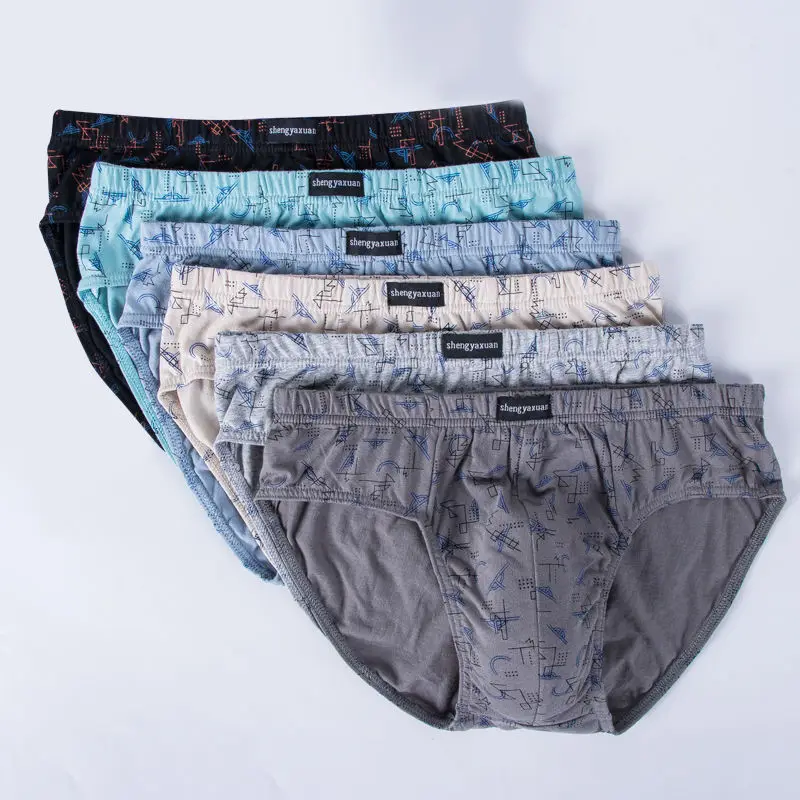 Lote de 5 calzoncillos de algodón 100% para hombre, pantalones cortos holgados con estampado de cintura media, talla grande, para jóvenes