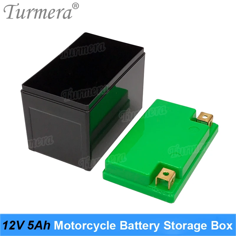 Turmera 12V 5Ah 6Ah Motorcycle Battery Storage Battery Box Can Hold 10Piece 18650 Li-ion Battery or 5Piece 32700 Lifepo4 Battery