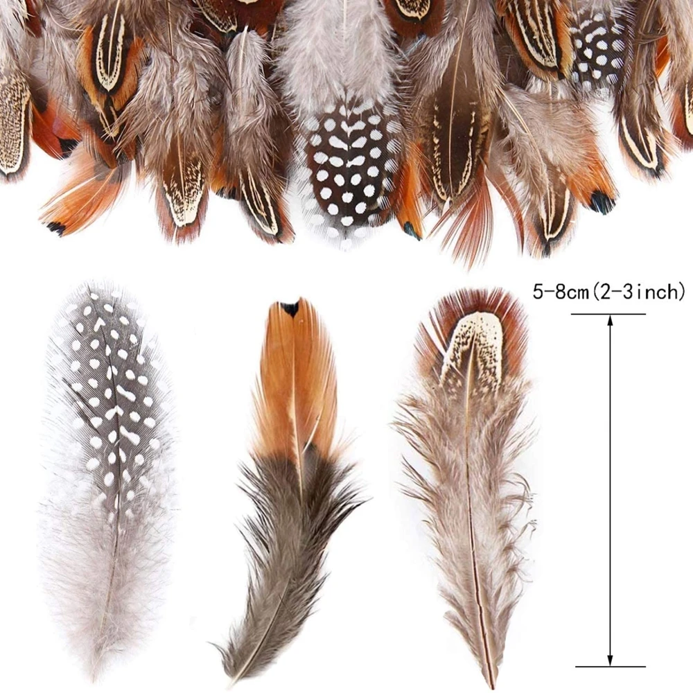 60Pcs Pretty Natural Pheasant Feathers for Crafts Jewelry Making Accessories Decoration Peacock Plumes 5-8CM Wholesale