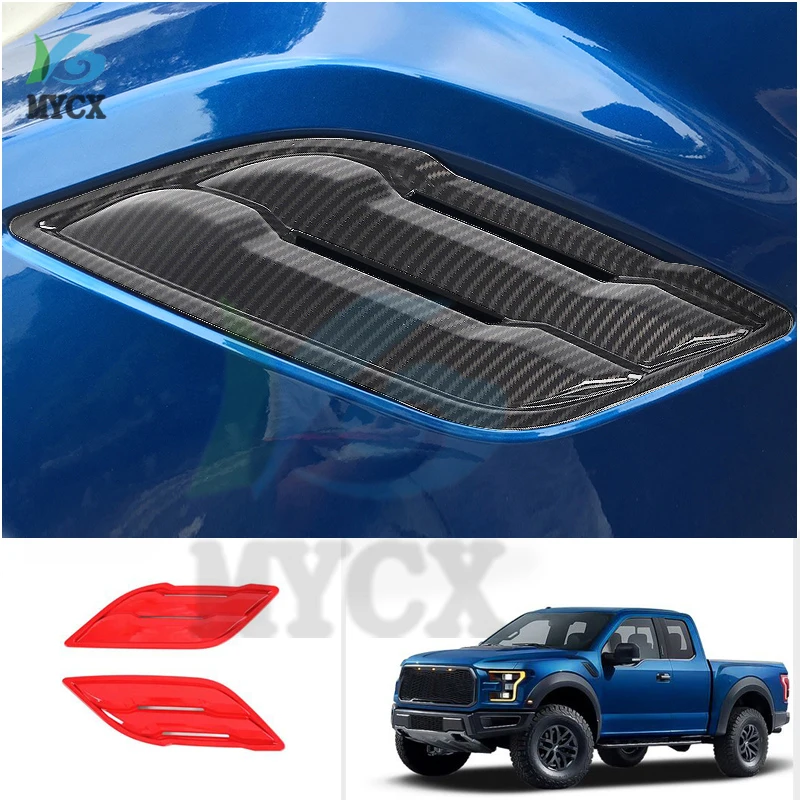 

Подходит для Ford Raptor F-150 2017 2018 2019 2020 Автомобильные аксессуары ABS Автомобильное боковое крыло, крыло, направляющие вентиляционные отверстия, рамка, 2 шт.