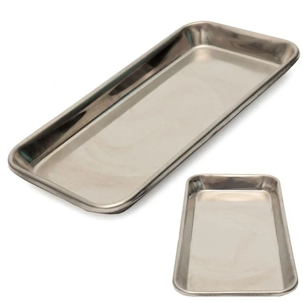 1pc Stainless Steel Storage Tray Food Fruit Equipment Plate Dish Tableware Doctor Surgical Dental Tray Kitchen Accessories