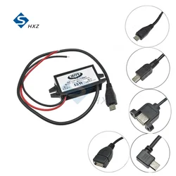 Convertidor de potencia para coche, DC-DC de 12V a 5V, 3A, 15W, Micro Mini USB, reductor de voltaje, adaptador de salida de fuente de alimentación, protección automática de bajo calor