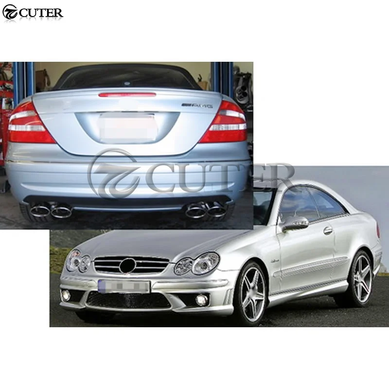 W209 Clk63 Amg Style Car Body Kit Frp Front Bumper Rear Bumper Side Skirts Apron for Benz W209 Clk500 Clk280 03-09