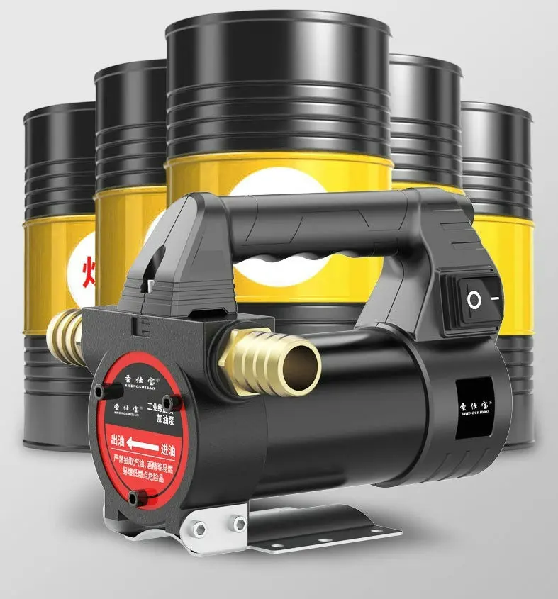 Small electric pump 12V/24V/220V oil extraction pump with forward and reverse rotation self suction pump