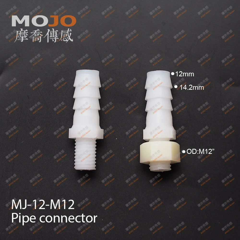 2020 (10pcs/Lots) MJ-12-M12 straight-through joint 12mm to M12 male thread connector pipe fitting