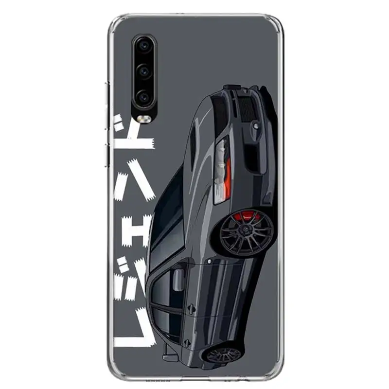 JDM Tokyo Drift Sports Car Phone Case For Huawei P50 Pro P40 P30 Lite P20 P10 Coque Mate 10 Lite 20 30 Pro 40 Cover Capa Shell