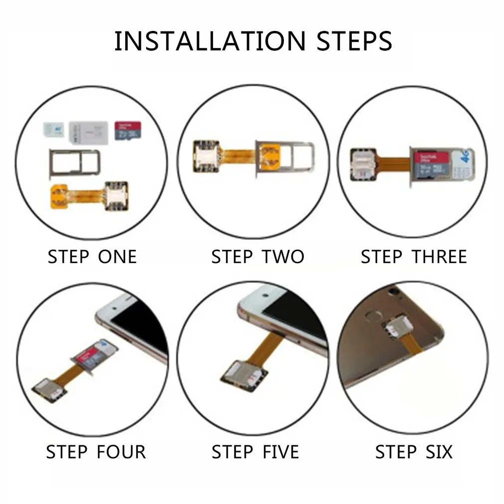 Adaptador de tarjeta SIM Dual híbrida, adaptador Micro SD para extensor de Android 2, Nano Micro SIM para Xiaomi, Redmi, Huawei, etc.