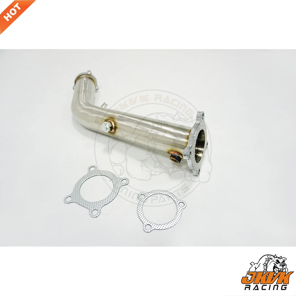 

JKVK RACING 3,0 дюйма, турбовыхлопная труба из нержавеющей стали 304, для A4 A5 B8 Q5 Qua ttro 2,0 TFSI 180 Hp-211-224 Hp, водосточная труба