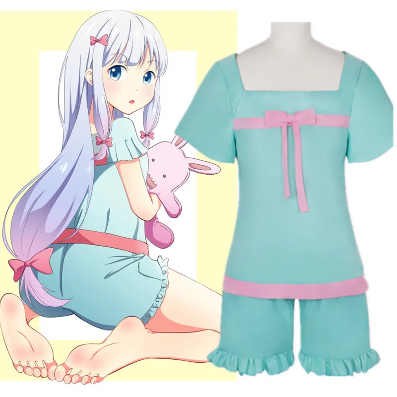 Eromanga Sensei Cotton Pajamas Sagiri Izumi Cosplay Costume Ero Manga Sensei Long Sleeve Short Sleeve Shorts Pajama Set in stock