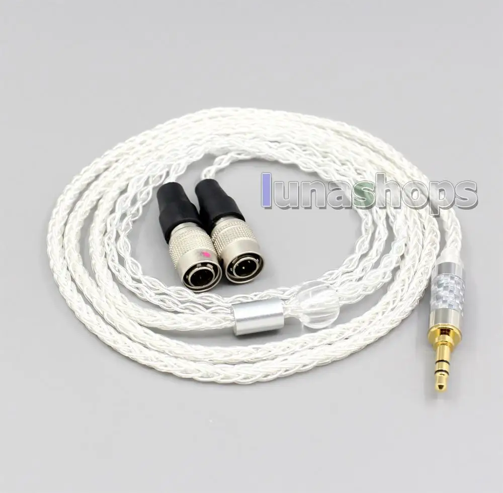 Fone de ouvido 2.5mm 4.4mm xlr 8 core, cabo prata banhado a occ, para alto-falantes mr, éter, cão prime, ln006559