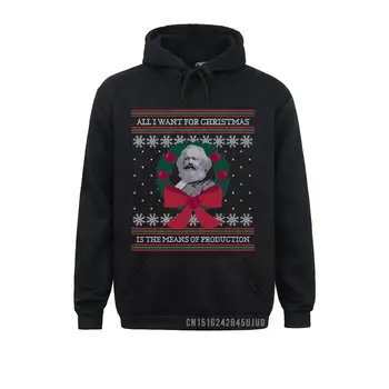 Bluzy z kapturem Vintage Men sweter Karl Marx chwyć środki produkcji męska bluza brzydkie ubrania świąteczne komunizm socjalizm