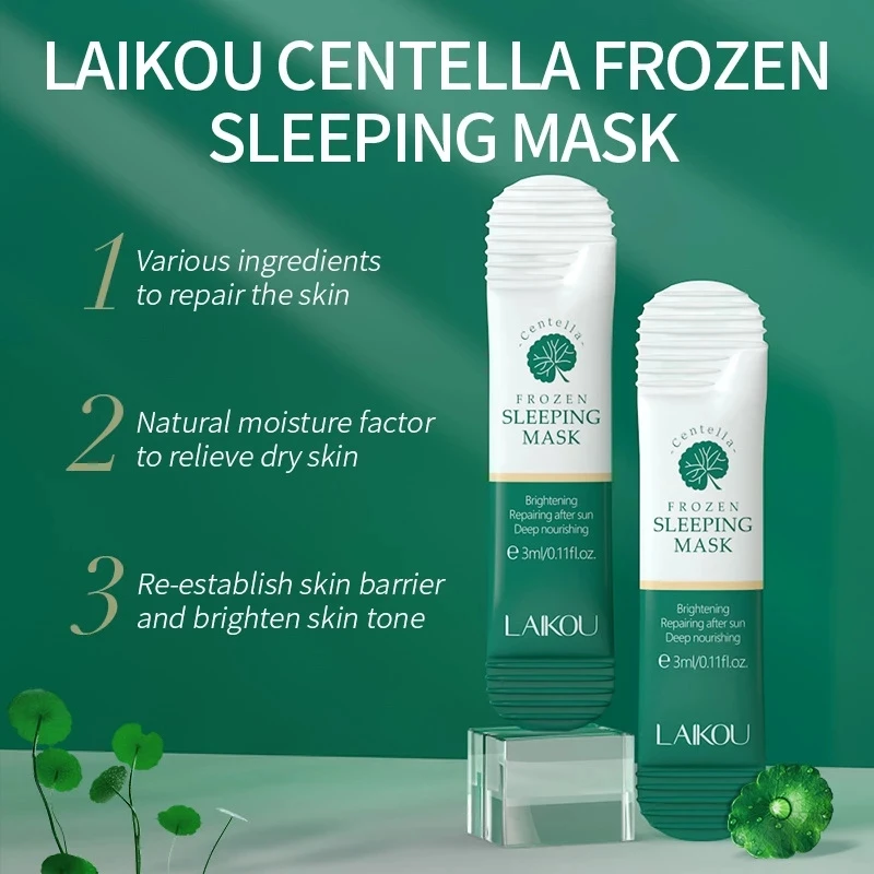 Sleeping Mask Moisturizing Nourish Anti-Wrinkle Oil-Control Brighten Centella Asiatica Niacinamide Face Skin Care 3ml * 20pcs