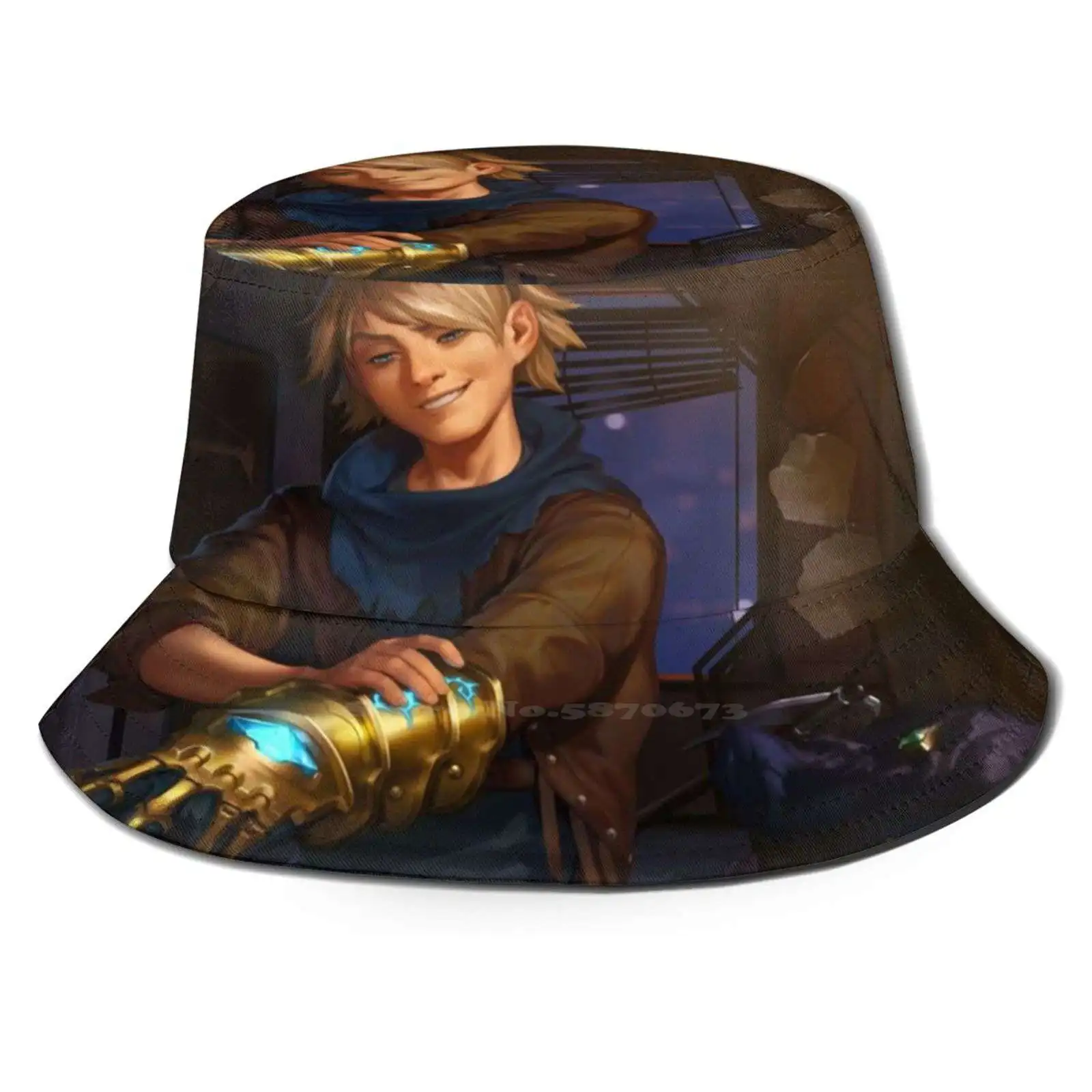 Ezreal Sun Hat Topi Fisherman Cap Bucket Hats Legends Of Runeterra Ezreal Explorer Hextech