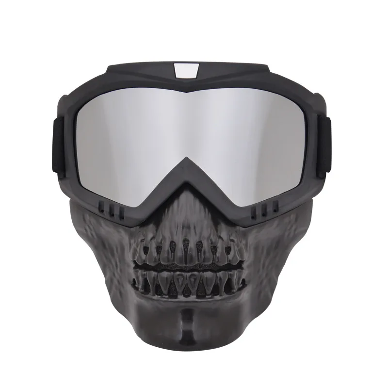 Máscara de calavera para disparar Paintball con gafas de visión nocturna, máscara táctica militar a prueba de explosiones, máscara de juego de