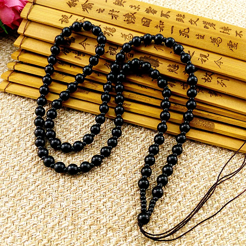 2pcs Hand Knited Necklace Silk Thread Knot Cord Beads For Pendant- Black Or Tea