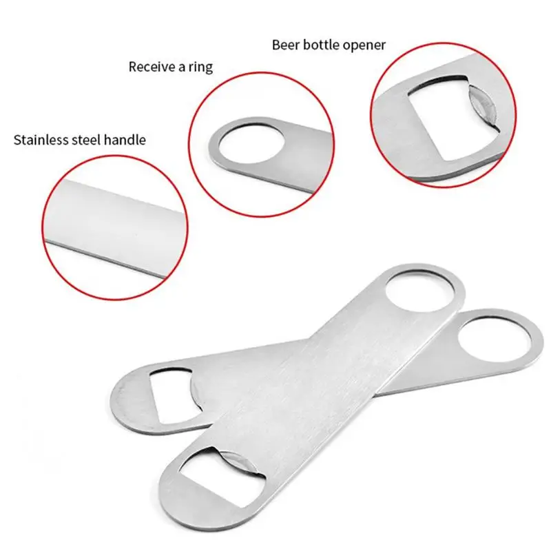 Kapmore 1pc Bottle Opener Creative Portable Stainless Steel Beer Tool Beer Opener For Home Bar Accessories