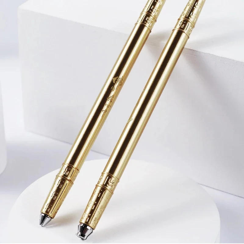 1pcs Buddha golden double-head micro blade handle flat and round fog needle blade Tebori pen holder eyebrow embroidery handmade