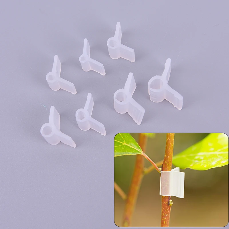 100Pcs-pack Garden Flower Plant Vine Seedlings Grafted Branches Clip Connector Fasteners Plastic Clips Garden Tool