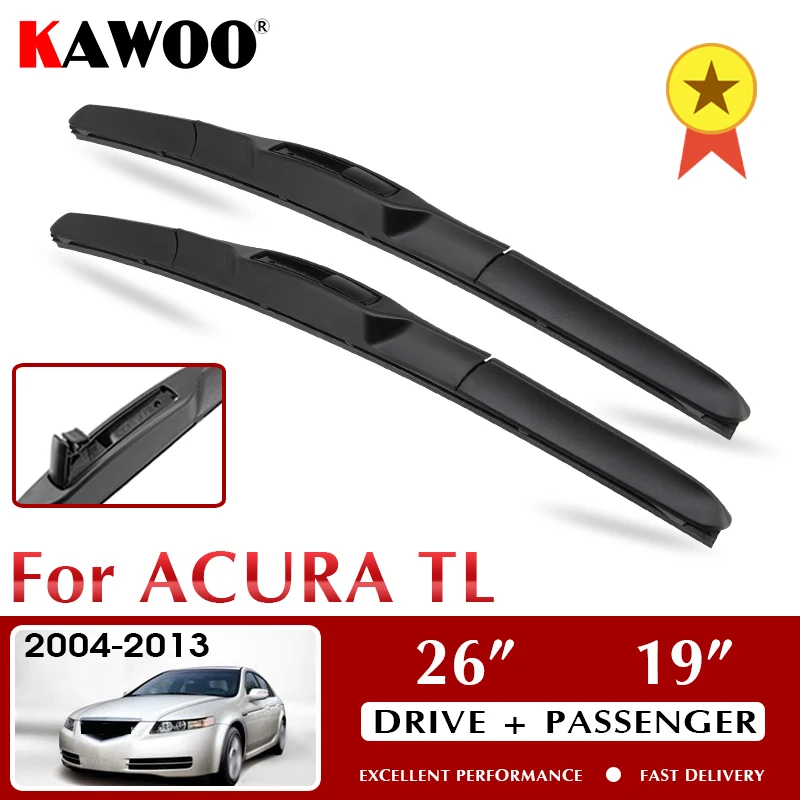 

KAWOO Car Wiper Blade Windshield Blades for Acura TL 26"+19" Year Form 2004 To 2013 Auto Accessories Fit U Hook Arm LHD/RHD