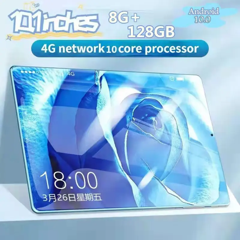 

10,1-дюймовый планшетный ПК Android 10,1 Восьмиядерный Google Play 4G LTE телефонные звонки стеклянный экран 10,0*1280 GPS WiFi планшет
