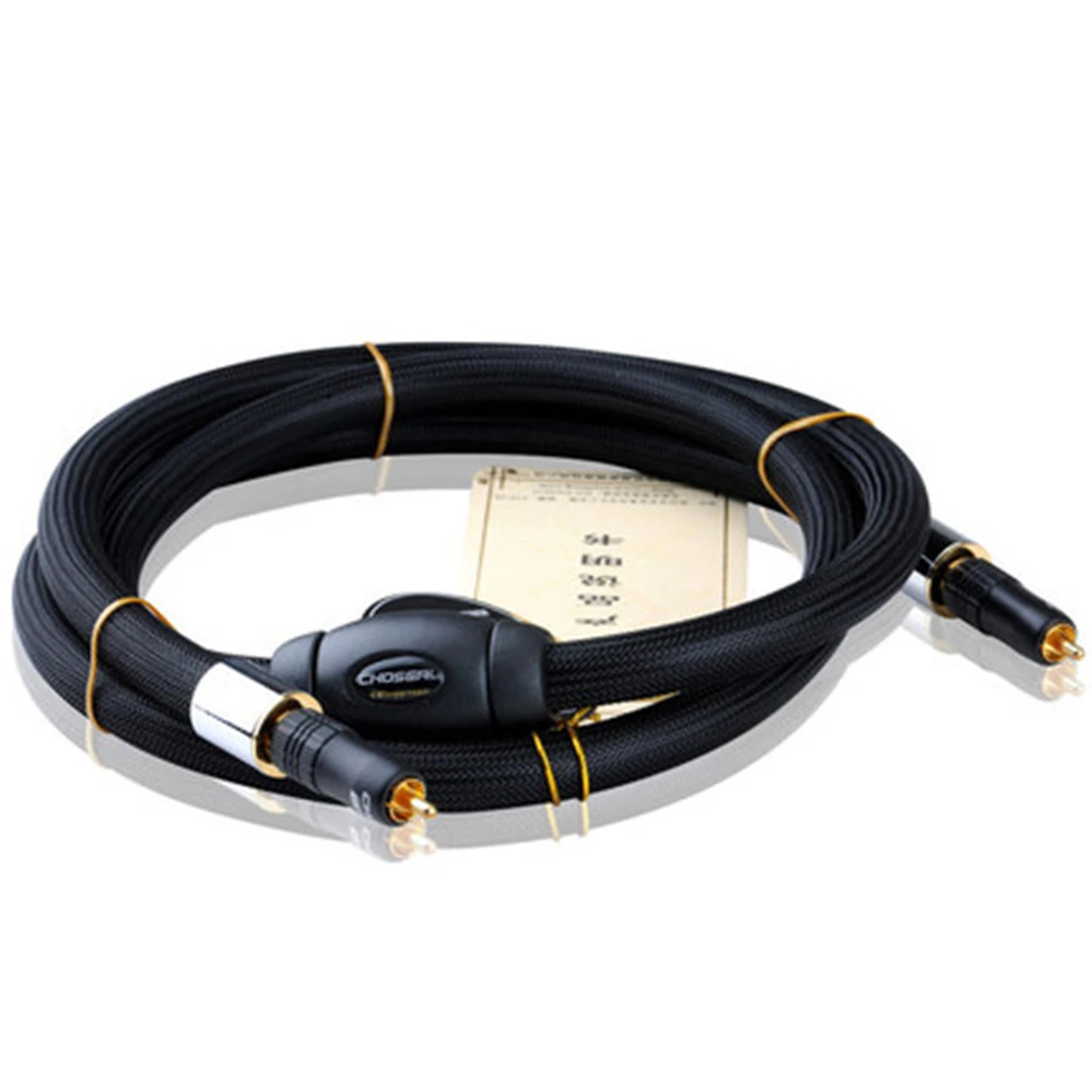 

Choseal TB-5208 Digital Coaxial Cable 6N OCC 75ohm 1.5M 24K gold-plated plug cable HiFi audio cable not a DIY cable