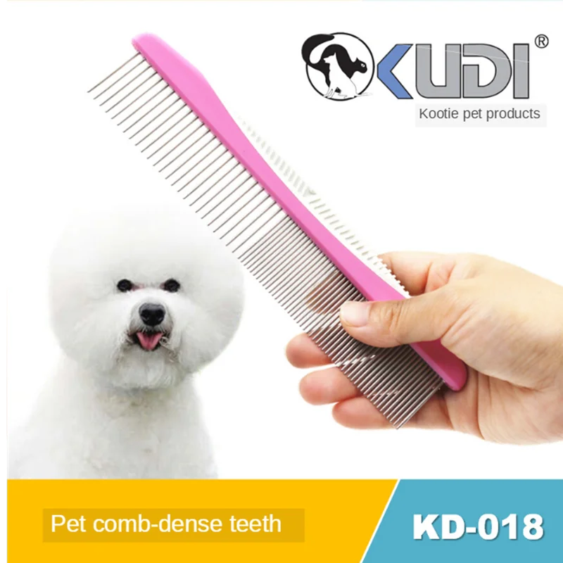 

Pet supplies Kudi pet row comb pet comb cat dog stainless steel comb