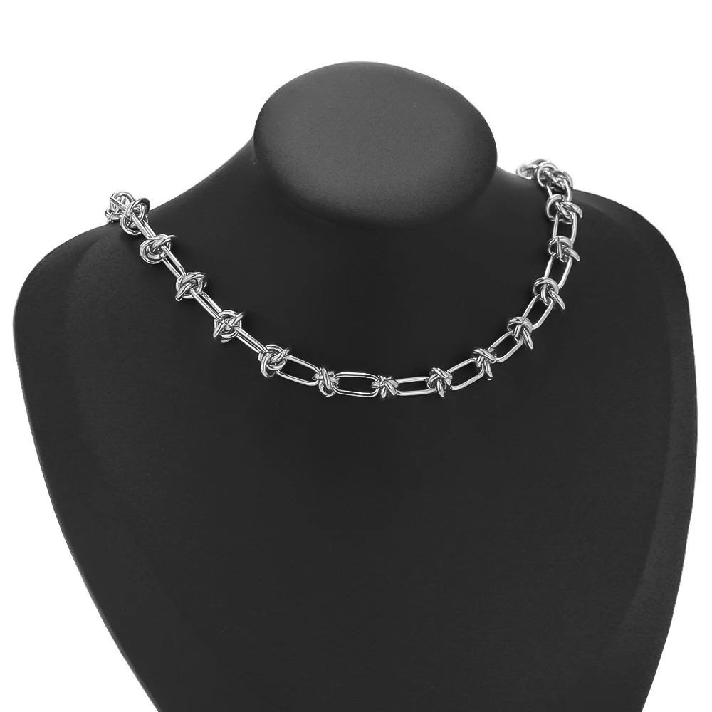 1 Meter Stainless Steel  Chunky Knot Chains DIY Hip Hop Men Necklaces Bracelets Findings Supplies Jewelry Making Accessories