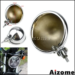 Chrome Motorcycle Headlamp Housing Light Shell 5.75