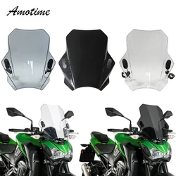 Para kawasaki suzuki yamaha honda bmw universal motocicleta pára-brisas cobre tela lente de fumaça motos defletor