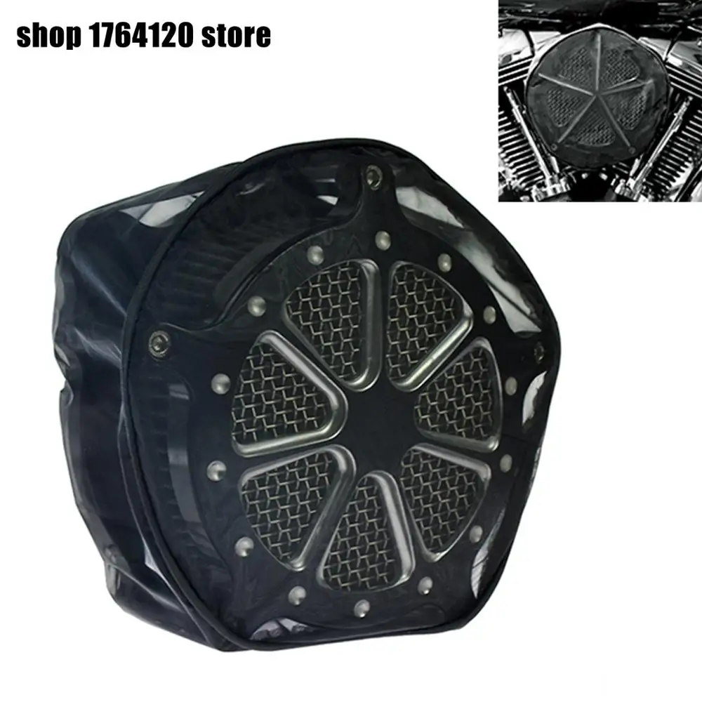 

Air Filter Rain Protective Cover Waterproof For Harley Sportster Touring Street Glide Dyna Street Bob Softail FXSTB Motorcycle